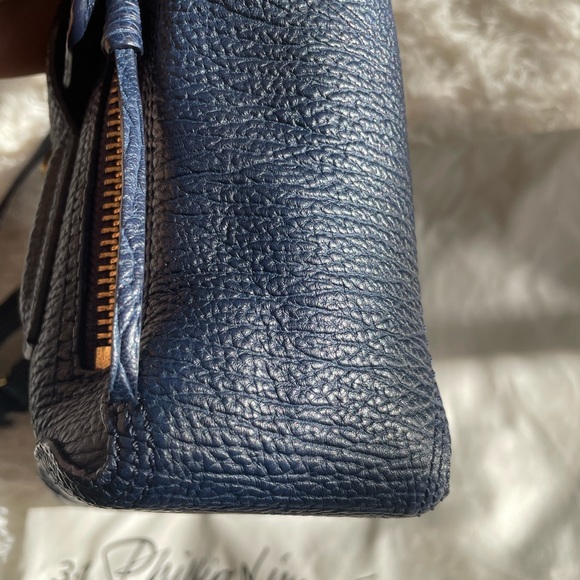 Like new, 3.1 Phillip Lin mini Pashli Leather Satchel in Navy - Picture 6 of 12